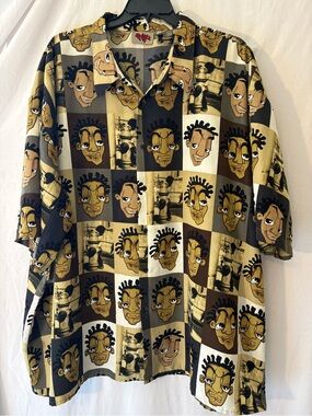 Up-RO’S African American Face Urban Casual Print